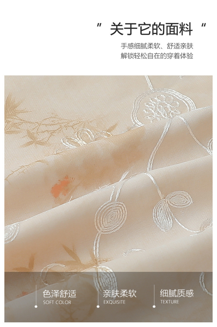中老年人夏装假两件T恤女奶奶装夏季上衣中年妈妈七分袖雪纺小衫详情2