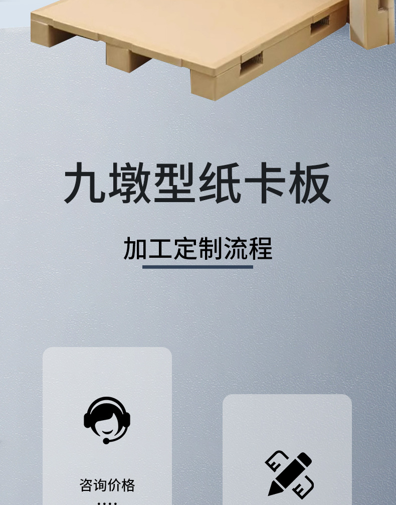 承重环保纸卡板纸托盘抗压工业叉车打包仓库垫板免熏蒸托盘纸栈板详情4