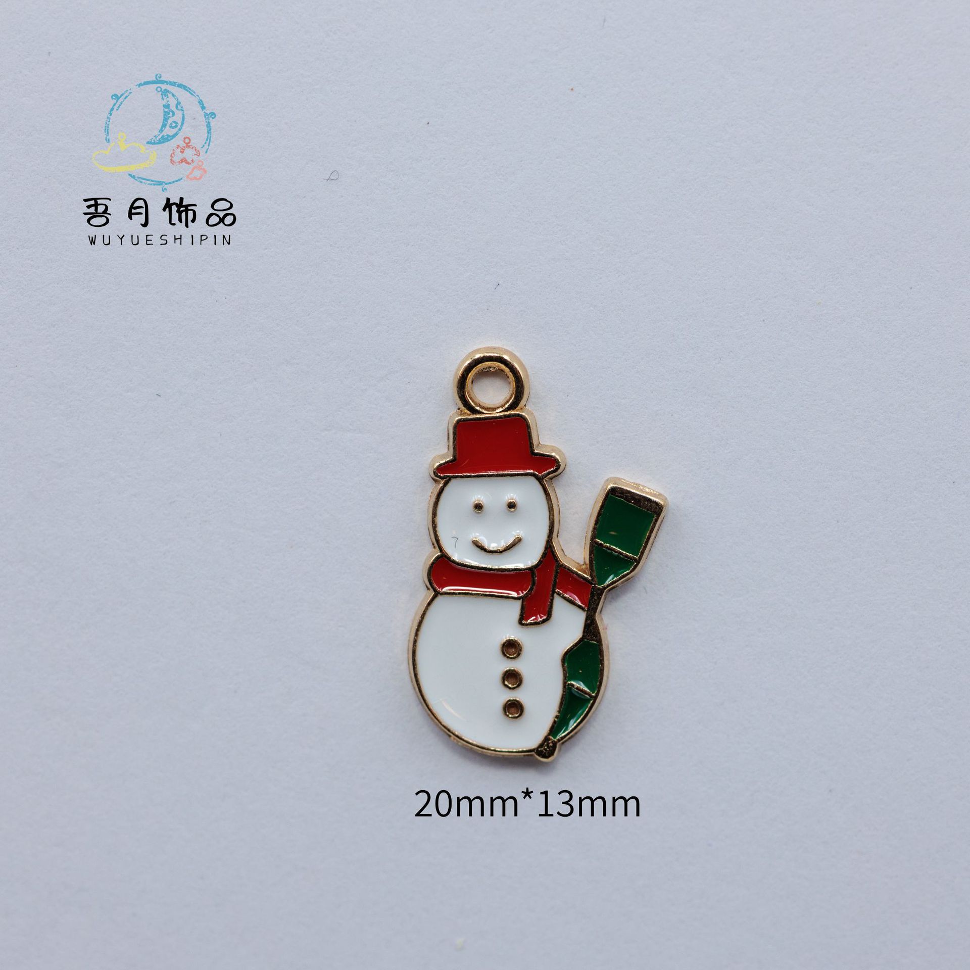 大量圣诞系列合金滴油配件挂件吊坠DIY跨境麋鹿雪花胸针别针装饰详情18