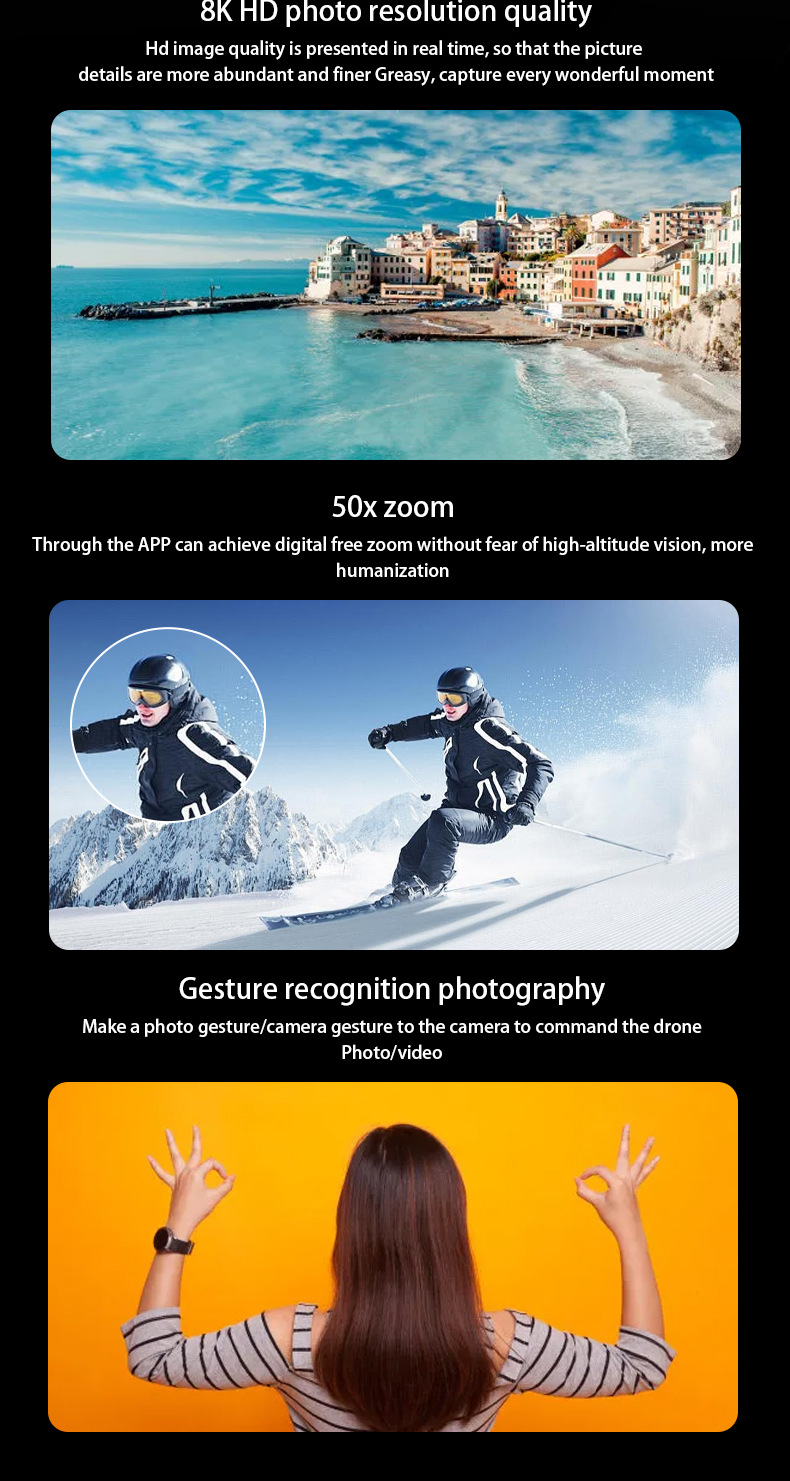 Cross-border unmanned aerial vehicle three-axis gimbal GPS positioning automatic return, brushless high-definition aerial photography, laser obstacle avoidance remote control screen pic 22