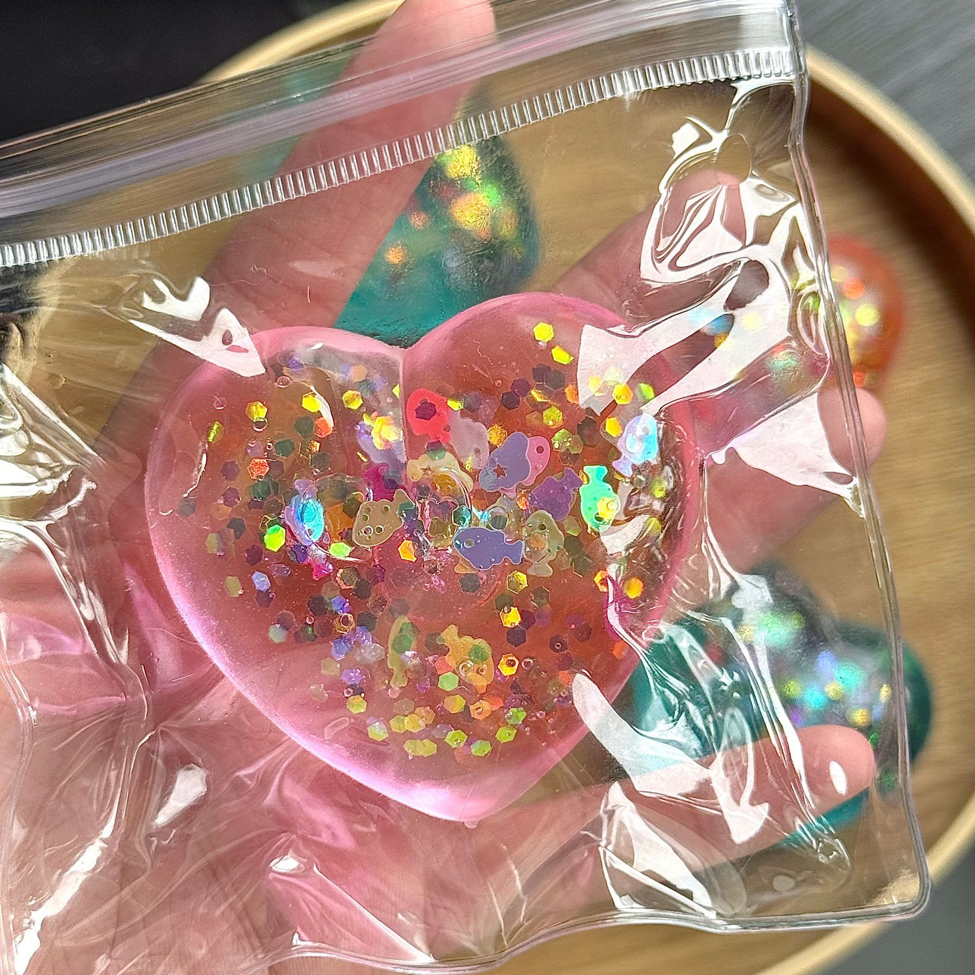 新款麦芽糖海洋之心搞怪创意解压捏捏乐软乎乎卡通趣味发泄玩具模型仿真果蔬食物详情4