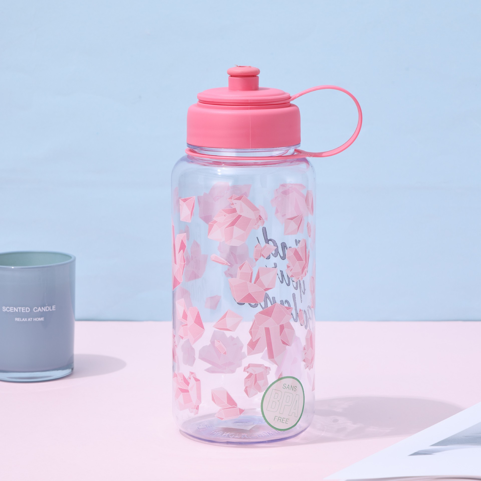 创意简约耐摔塑料水杯大容量运动直饮户外便携随手杯批发日用百货杯具保温瓶详情4