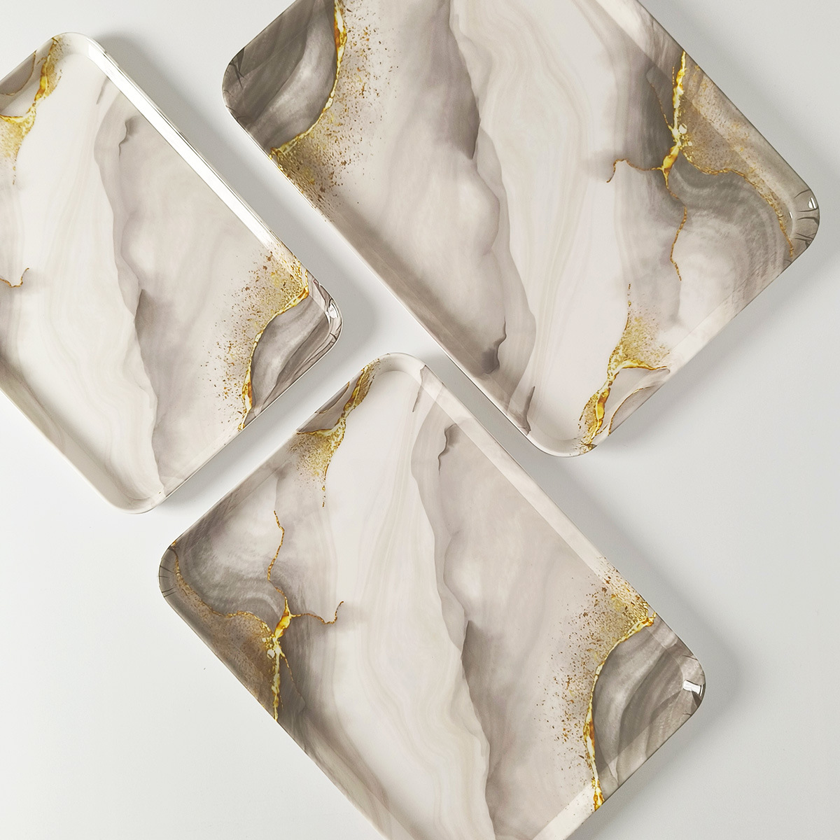 运隆创意花色塑料长方形托盘 盘子餐盘茶盘 水果托盘日用百货置物盘 美观实用托盘详情7