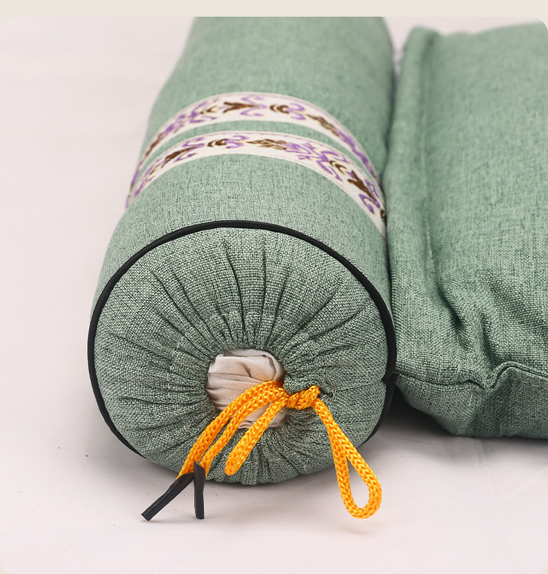 艾草连体枕 家用圆形艾灸枕头护颈枕可拆卸艾草助睡颈椎枕头批发详情19