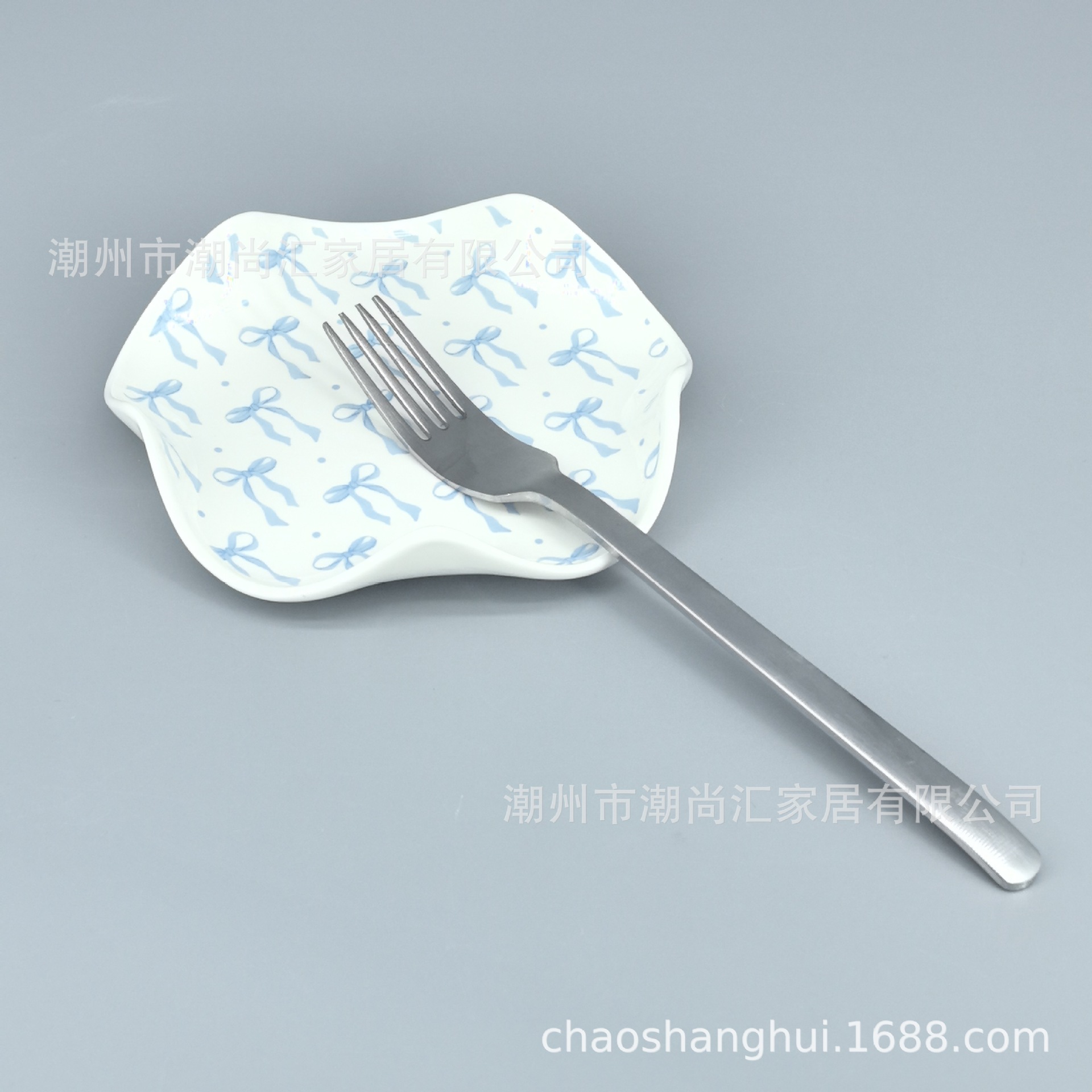 陶瓷勺托搁勺器家居厨房陶瓷花瓣形汤勺架小菜碟西餐餐具托首饰盘详情9