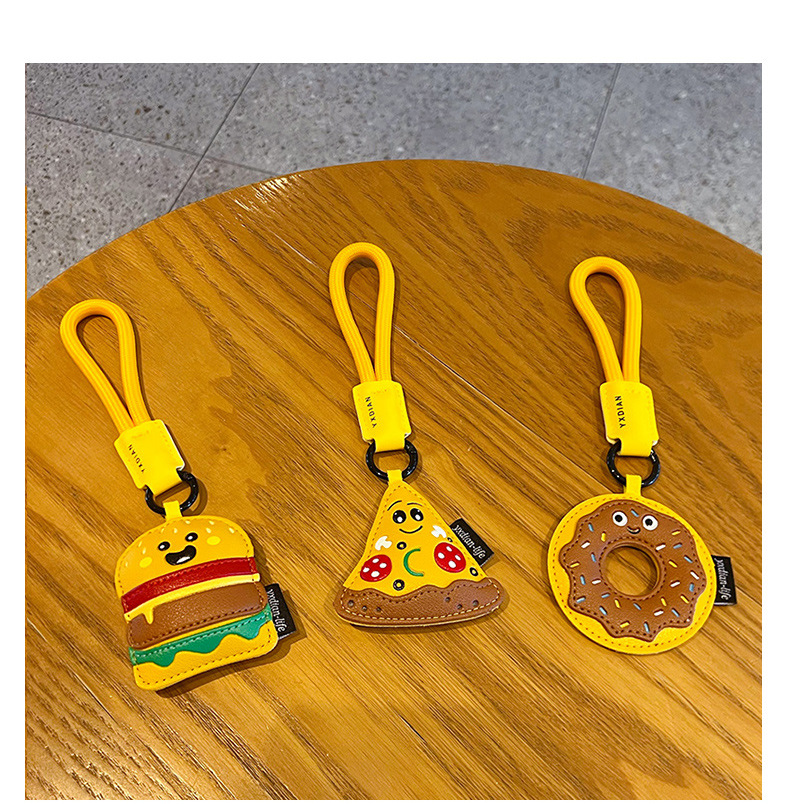创意PU皮革仿真美食钥匙扣挂件情侣汉堡汽车钥匙链包包挂饰小礼品详情6