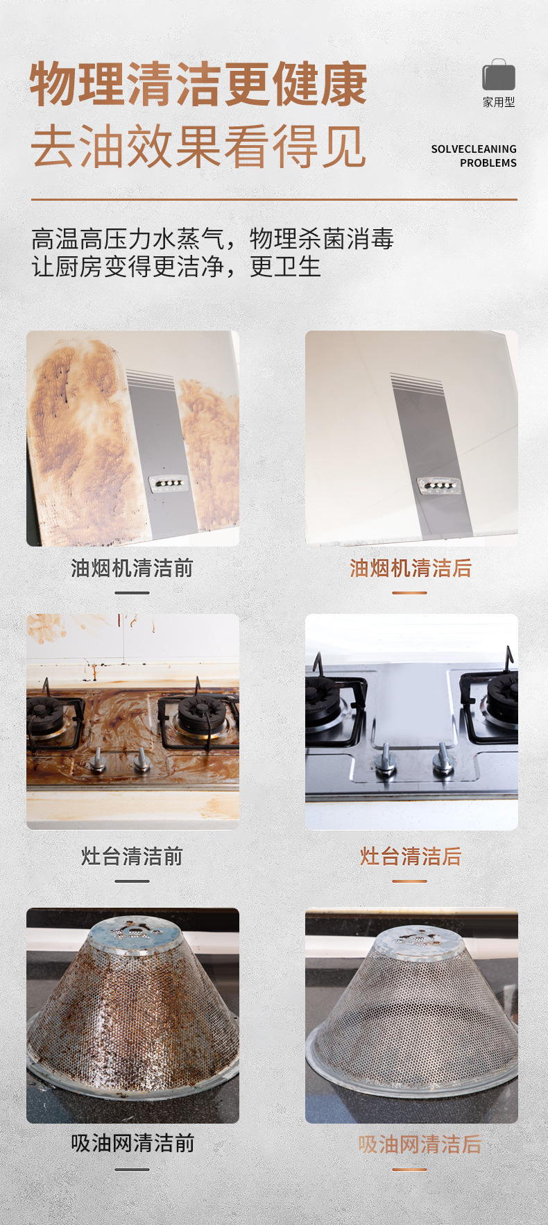 高压高温蒸汽清洗机小型家用空调厨房油烟机速热式清洁机跨境批发详情5