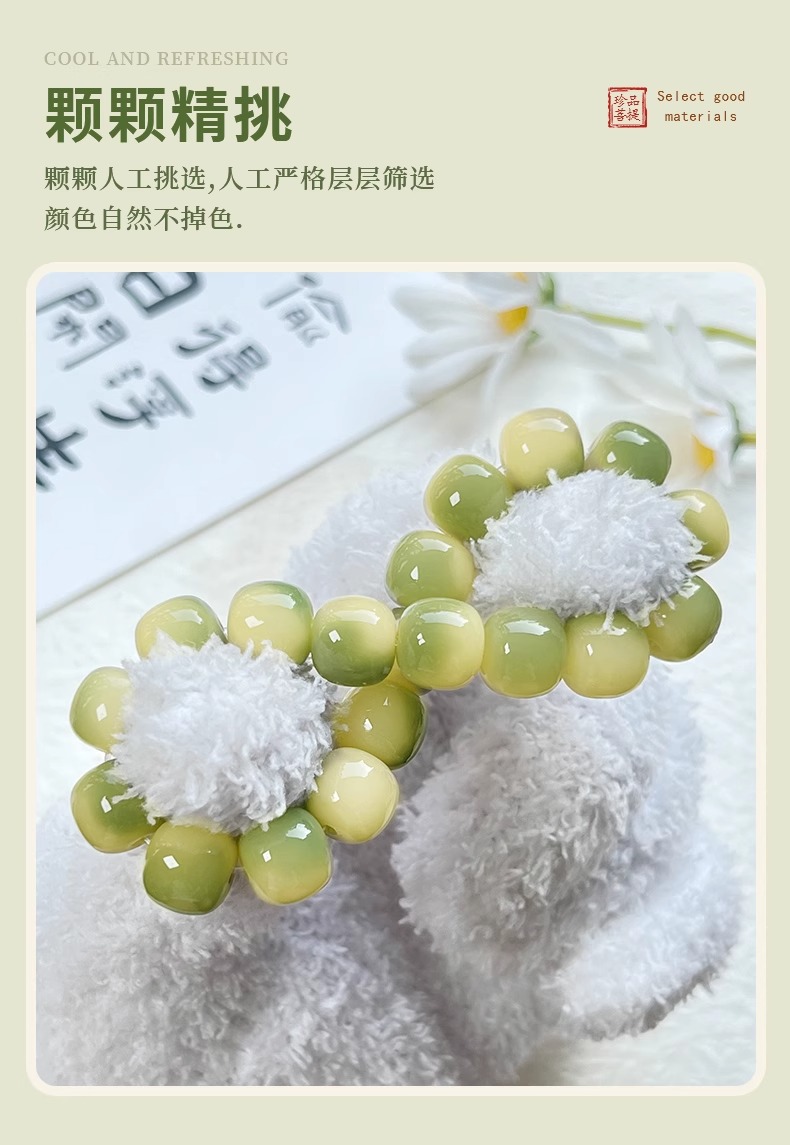 天然白玉菩提根手串高抛菩提文玩佛珠绕指柔男女手链厂家直供批发详情12