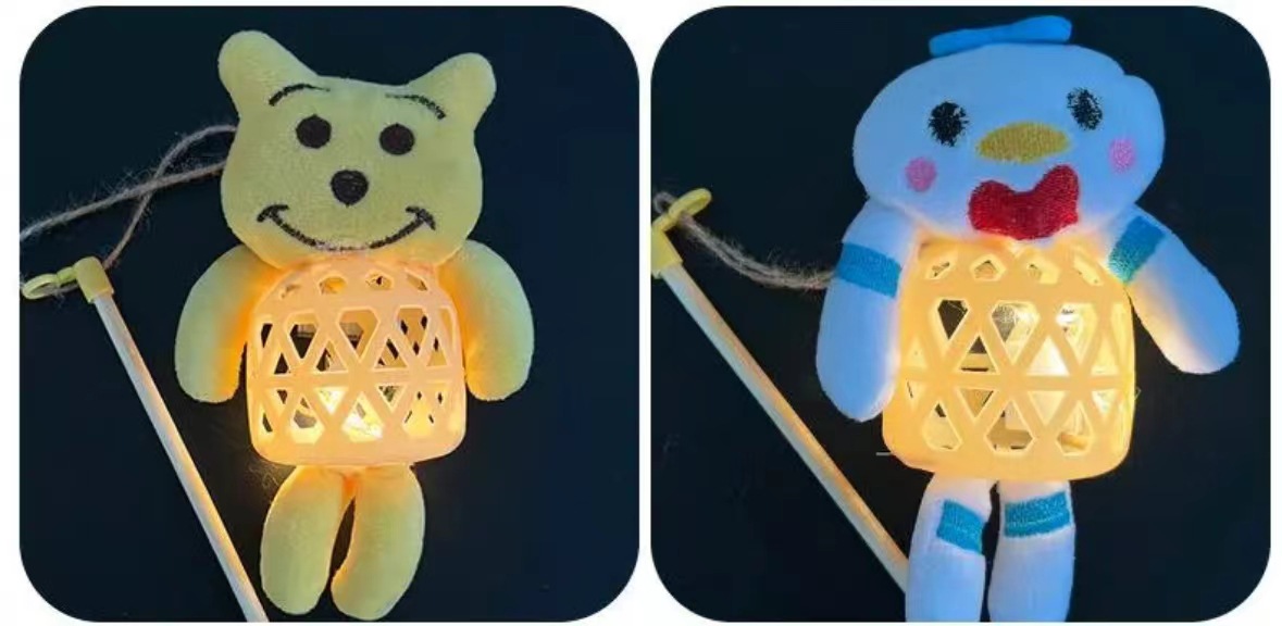 中秋节热卖灯笼 手提发光卡通竹编小灯笼 迷你成品小灯笼批发摆摊详情9