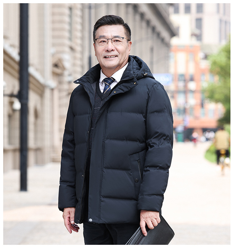 新品中老年人羽绒服男短款加厚2024冬装老年父亲爸爸鸭绒保暖外套详情17