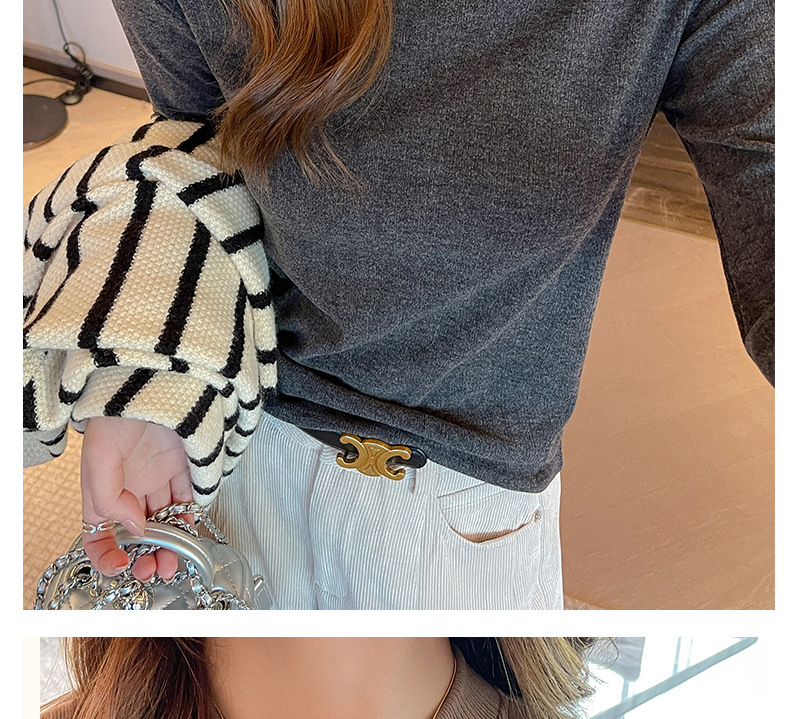 秋冬季磨毛椰绒小立领正肩内搭打底衫女德绒可外穿高级感上衣t恤详情24