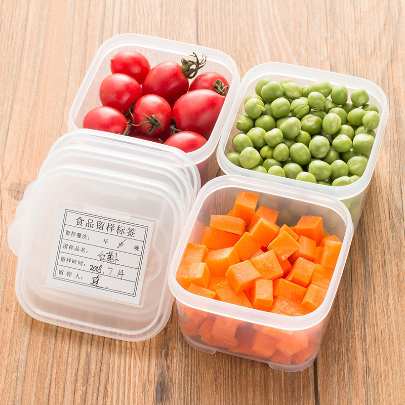 Hotel, kindergarten, school cafeteria, food sample box, small fresh-keeping box, mini plastic box, transparent plastic box pic 1
