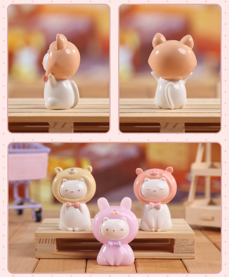Creative and cute two-cartoon desktop ornaments for my cat, birthday gifts, blind boxes, figurines wholesale, healing and adorable beads pic 14