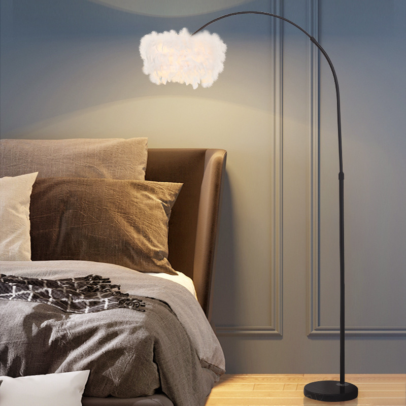 Fishing floor lamp, beside the sofa in the living room, modern bedroom, study, Nordic InS-style minimalist luxury floor lamp pic 7