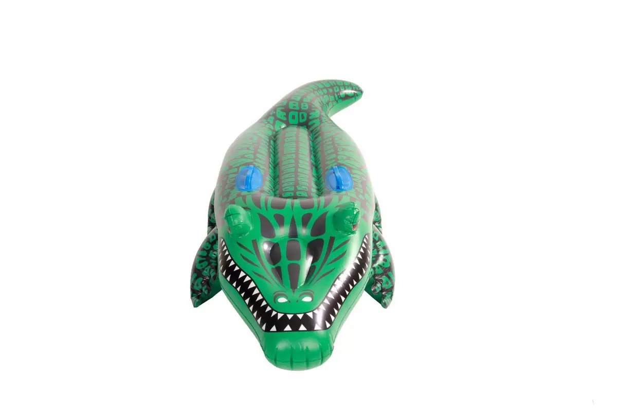 厂家直供超大充气PVC水上动物造型网红坐骑鳄鱼水上大人浮床泳圈涉水运动用品充气床充气浮排详情4