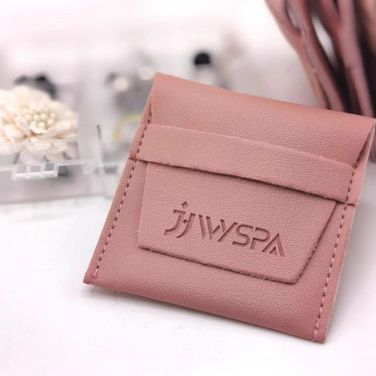 Leather envelope bags, flip-top snap bags, velvet bags, jewelry bags, fabric bags with logo printing, customized packaging bags pic 14