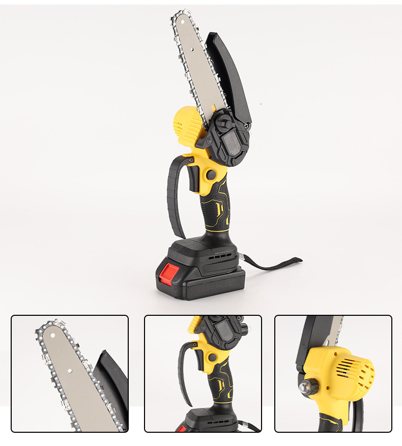跨境多功能6寸电链锯迷你园林修枝锯大功率无刷8寸伐木锯锂电锯详情12