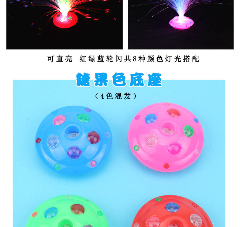 Gemstone Starry Sky Fiber Optic Flower Lantern with Seven-color flashing glow, Seven-color Starry Sky Gemstone style wholesale pic 4