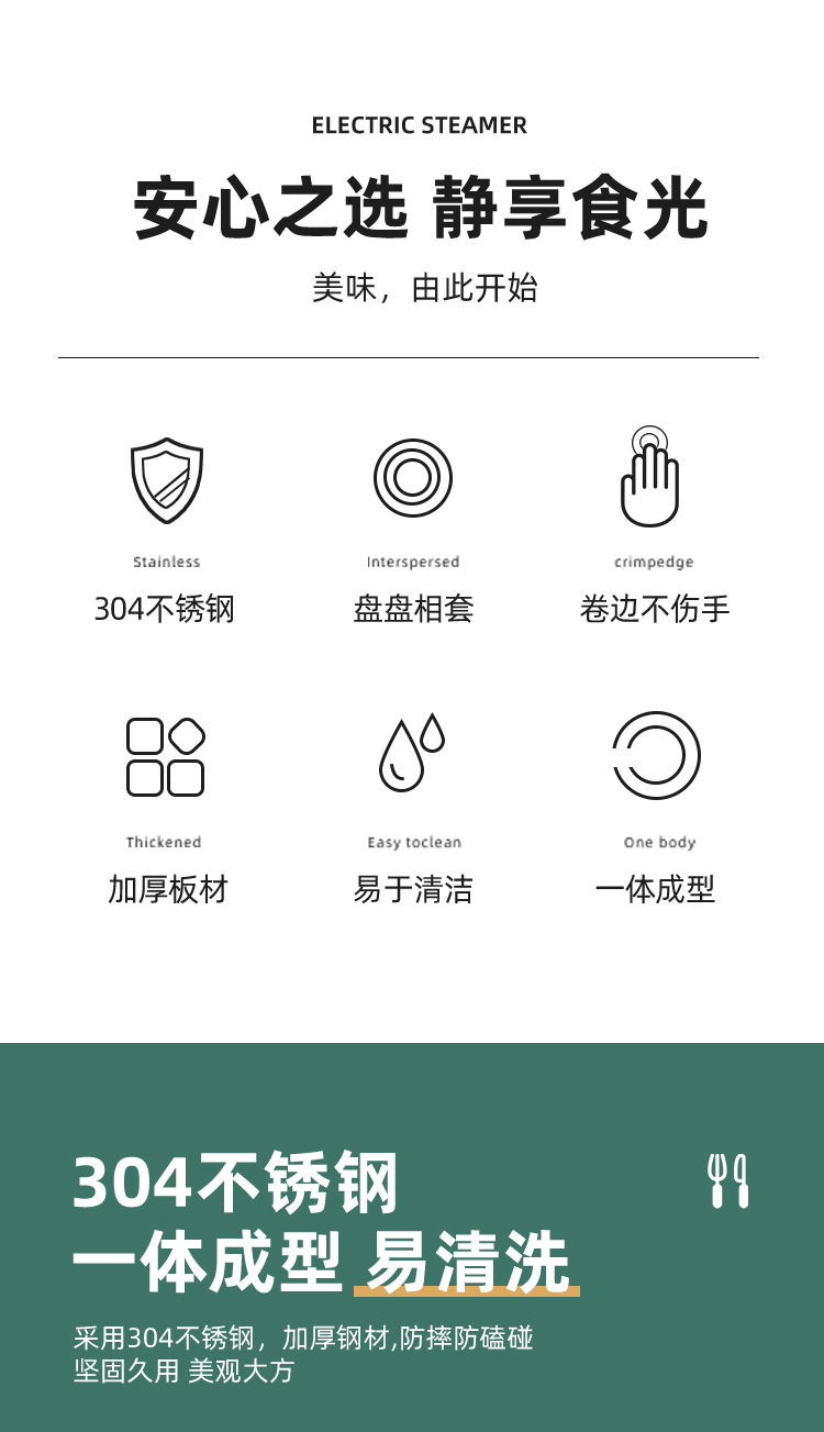 韩式不锈钢烤肉盘户外露营烧烤盘子小吃点心西餐餐盘牛排盘批发详情3