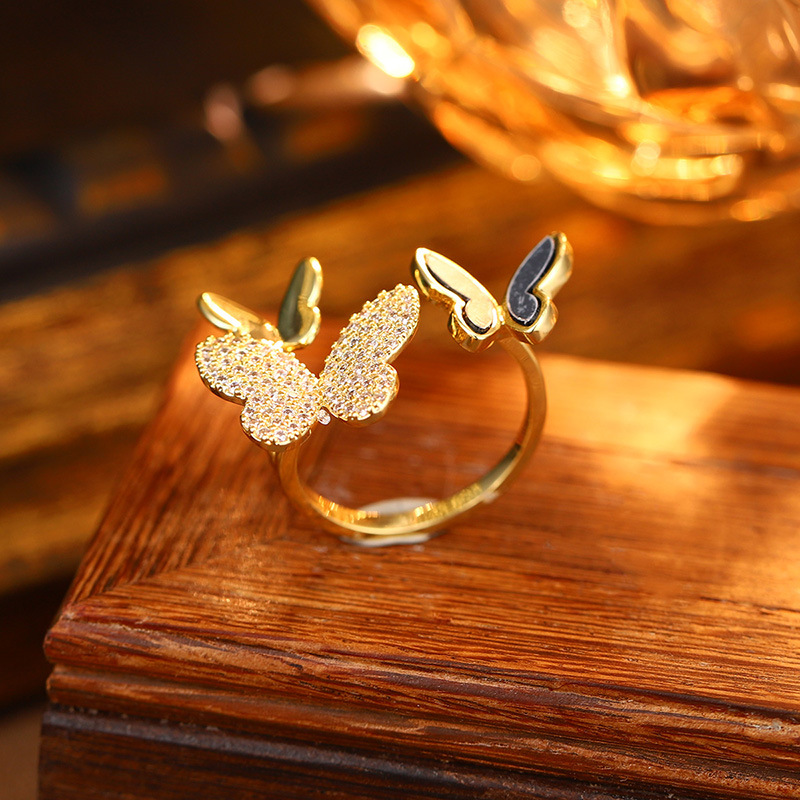 Wholesale of summer new butterfly natural pearl rings with a niche and high-end design, the same style as those on Xiaohongshu pic 23