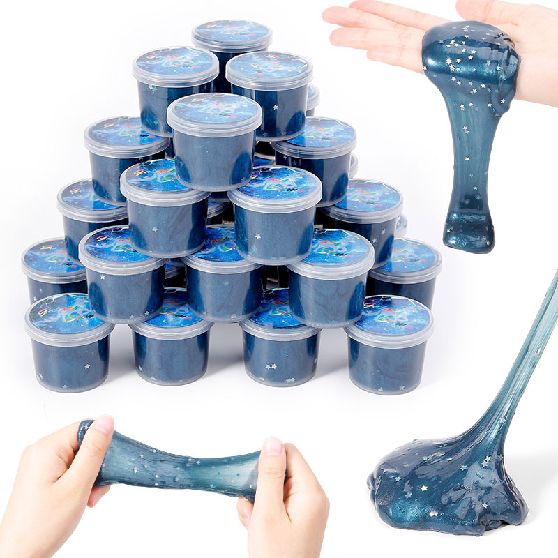 亚马逊爆款 星空水晶泥七彩小罐史莱姆混色起泡胶 slime 厂家批发详情27