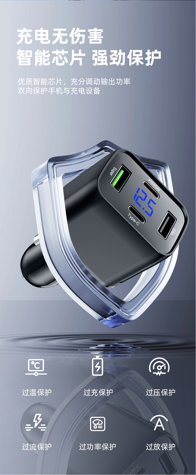 Многоглоточный наполнитель для зарядки USB+TYPEC в районе PD45W pic 13