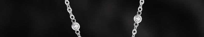 卓恒甄选S925纯银烟花流苏项链小众设计轻奢浪漫烟花满锆银项链仙女锁骨链详情1