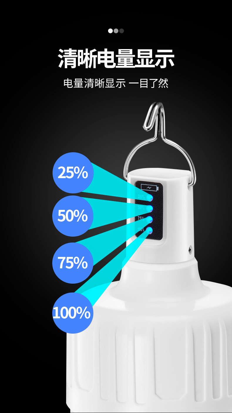 Jiuliang 7813usb rechargeable bulb LED7814 Night Market Light Stall Light Super Bright Emergency Outdoor camping Bulb Light pic 8