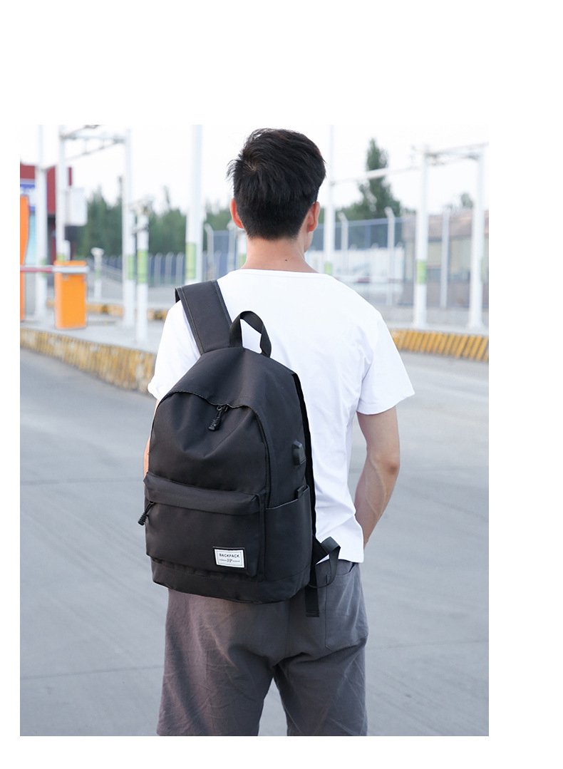 跨境书包小学生大容量简约背包男款2023新款时尚ins风双肩包外贸详情30