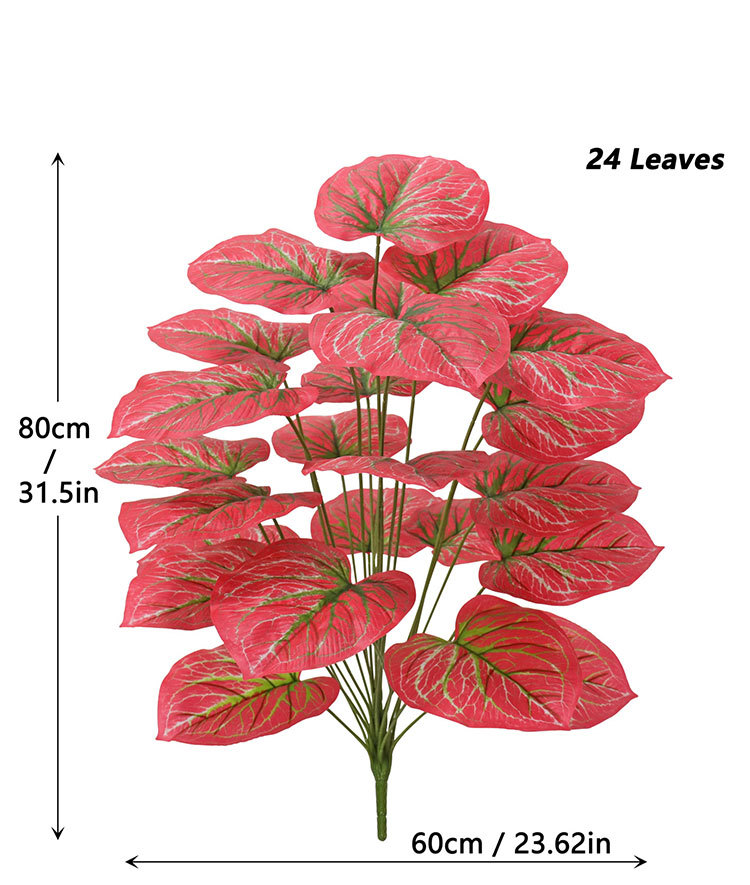 Artificial green plants, artificial flowers, wedding decorations, plastic red-leaf plants, Nordic-style indoor and outdoor floor-standing decorative items pic 8