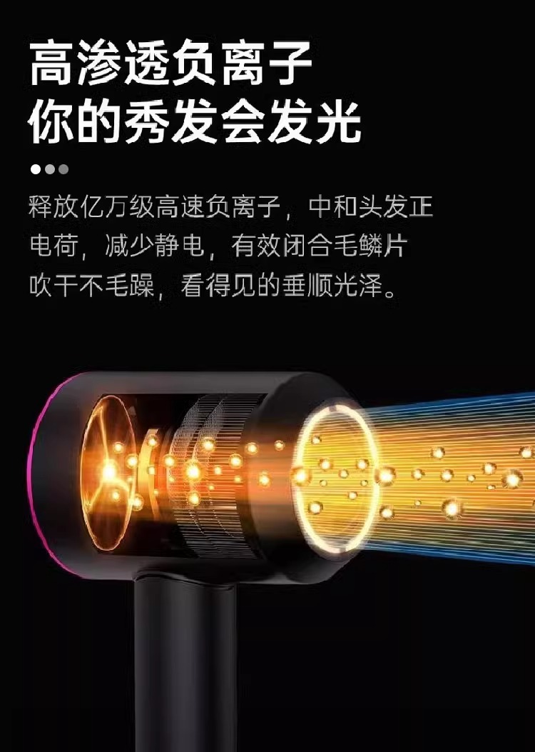 吹风机家用负离子护发速干华强北静音戴高速吹头发风筒家电电器详情5