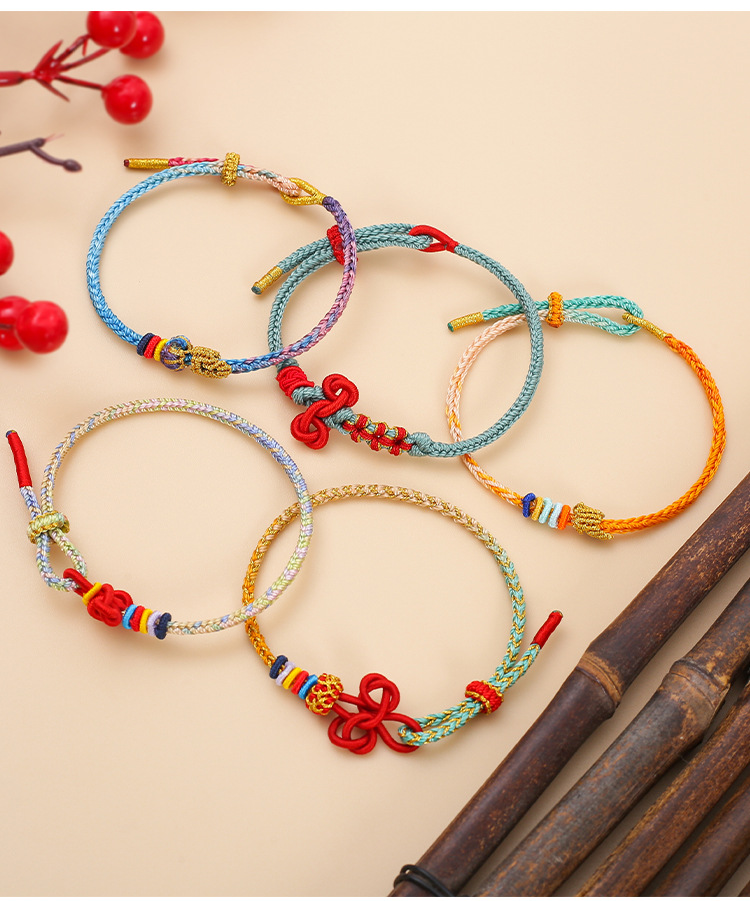 学生礼物文昌结手绳民族风考试上岸金榜题名红绳手链端午节五彩绳详情14