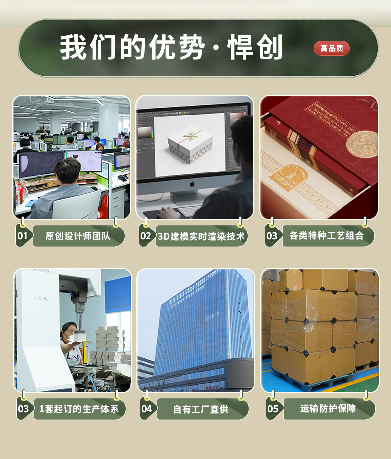 双开门礼盒定制陶瓷茶叶包装盒首饰化妆品保健文创精油礼品盒定做详情3