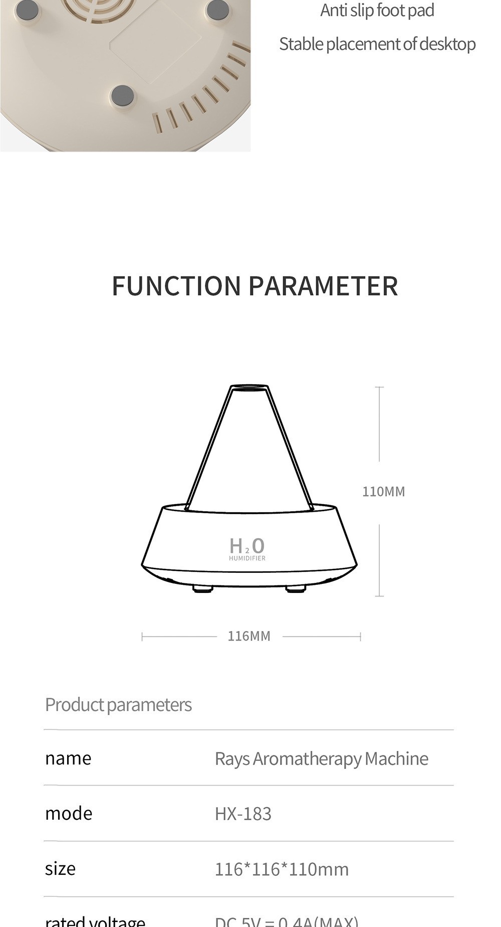 Cross-border Amazon simulation Seven-color glow aroma diffuser, home desktop, bedroom ultrasonic silent humidifier, household appliances pic 17