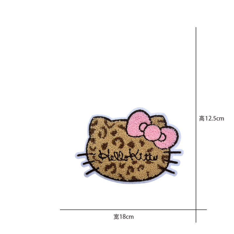 卡通图案时尚毛巾绣猫咪小狗恐龙小鹿布贴儿童衣服辅料补丁绣花贴详情8