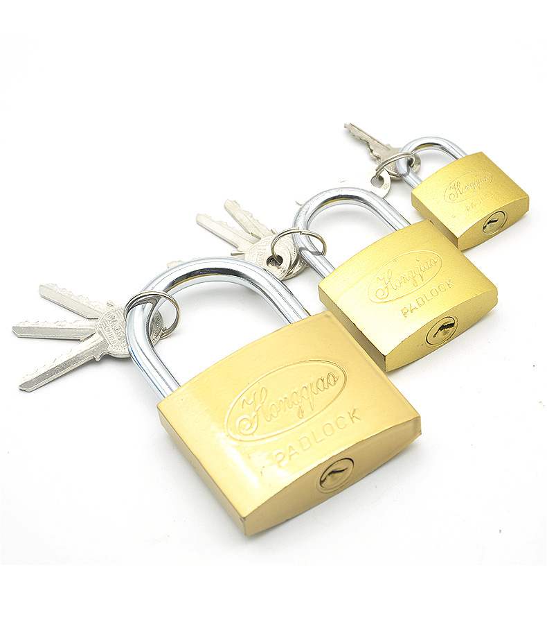 Genuine wholesale imitation copper padlocks, full-opening padlocks, anti-theft and anti-rust, iron padlock heads for gates, small padlocks for dormitories, luggage pic 36