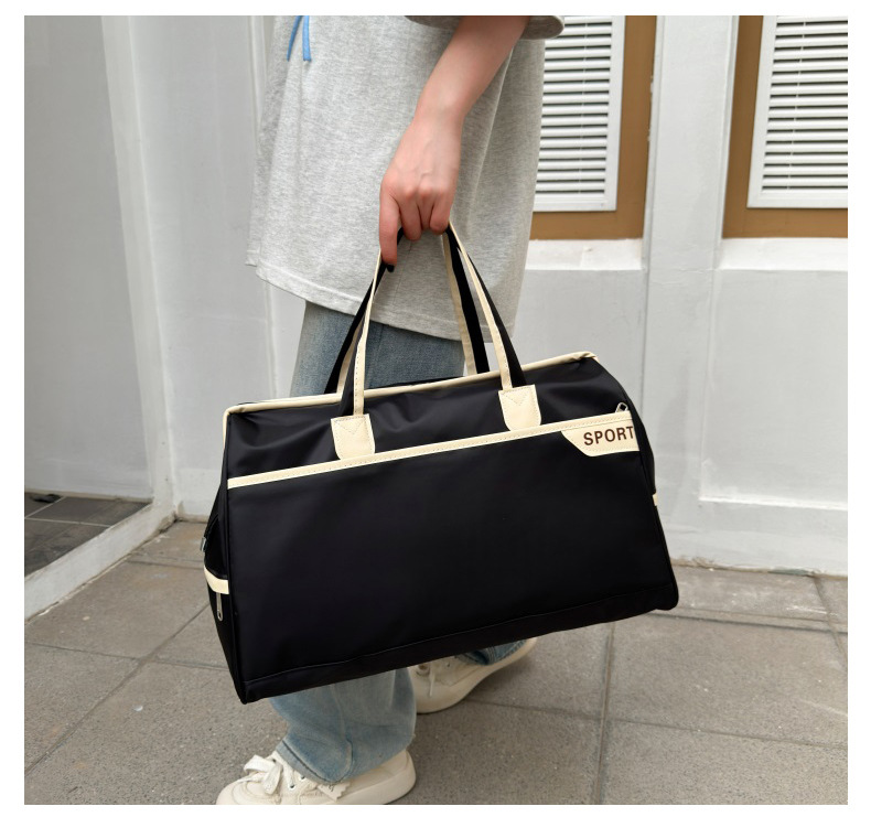 新款简约通勤手提旅行包牛津布加厚耐用运动健身包出差行李收纳袋详情5