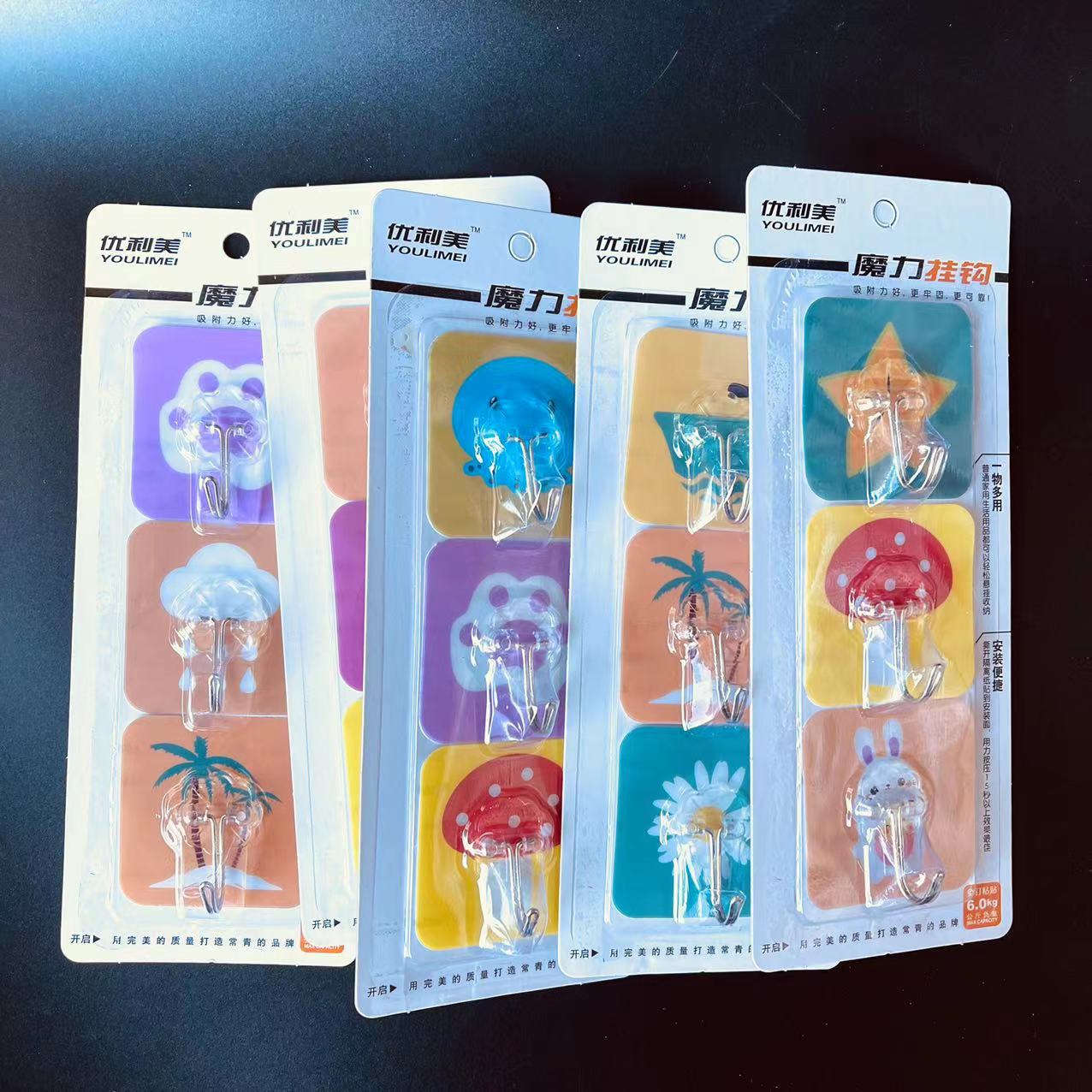 【1-1 Zone 】 Little Flower -3 Adhesive Hooks 320 yuan per piece, 3 pieces for kitchen hooks, adhesive wall-mounted, creative and cute adhesive hooks, no need for drilling, 1 yuan supply pic 5