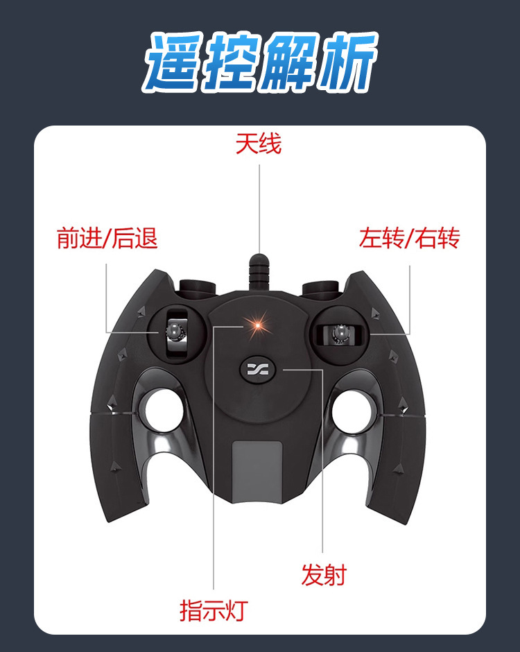 跨境新品水陆两栖遥控车可发射对战水炮车手势感应双控遥控坦克车详情10