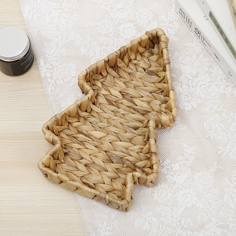 Multi-functional solid wood fruit box, Vietnamese snack decoration fruit plate, plastic electroplated acrylic printed soup plate, 8-inch tableware set pic 6