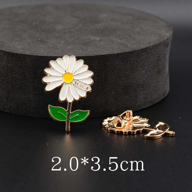 权志龙GD同款缺口小雏菊防走光胸针别针挂件徽章百搭合金衣服配饰详情7