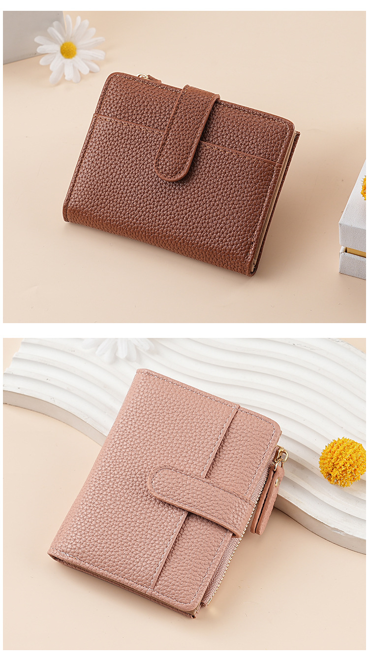 新款女士钱包短款跨境时尚卡包女高级感气质两折多卡位拉链零钱包详情22