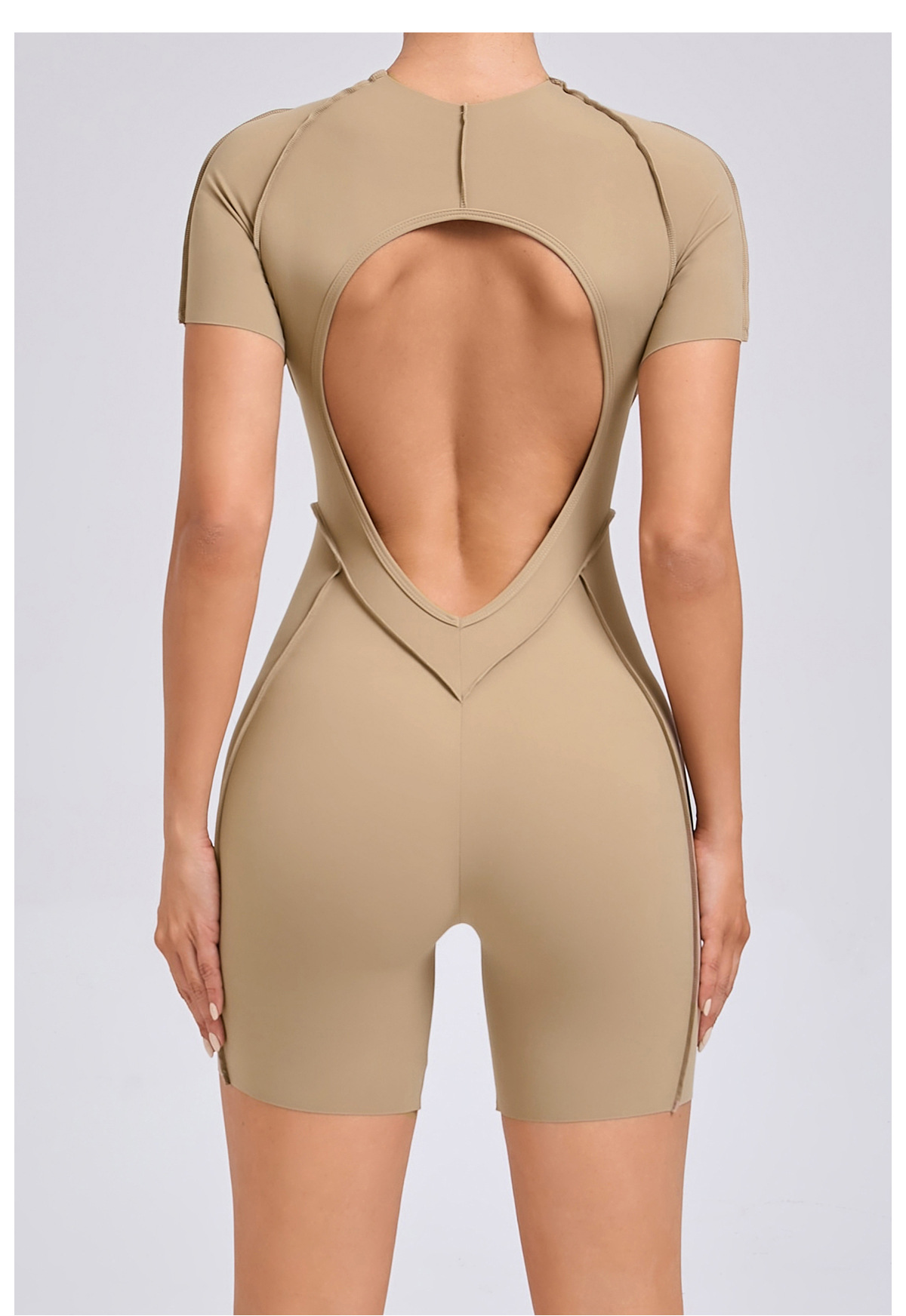 European and American three-dimensional aesthetic sports one-piece yoga suit, one-piece tight short-sleeved backless one-piece fitness suit 50310 pic 44