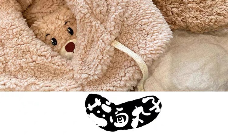 小熊帽口罩帽子围巾一体冬天女冬天骑车防寒保暖帽子女秋冬时尚帽详情15