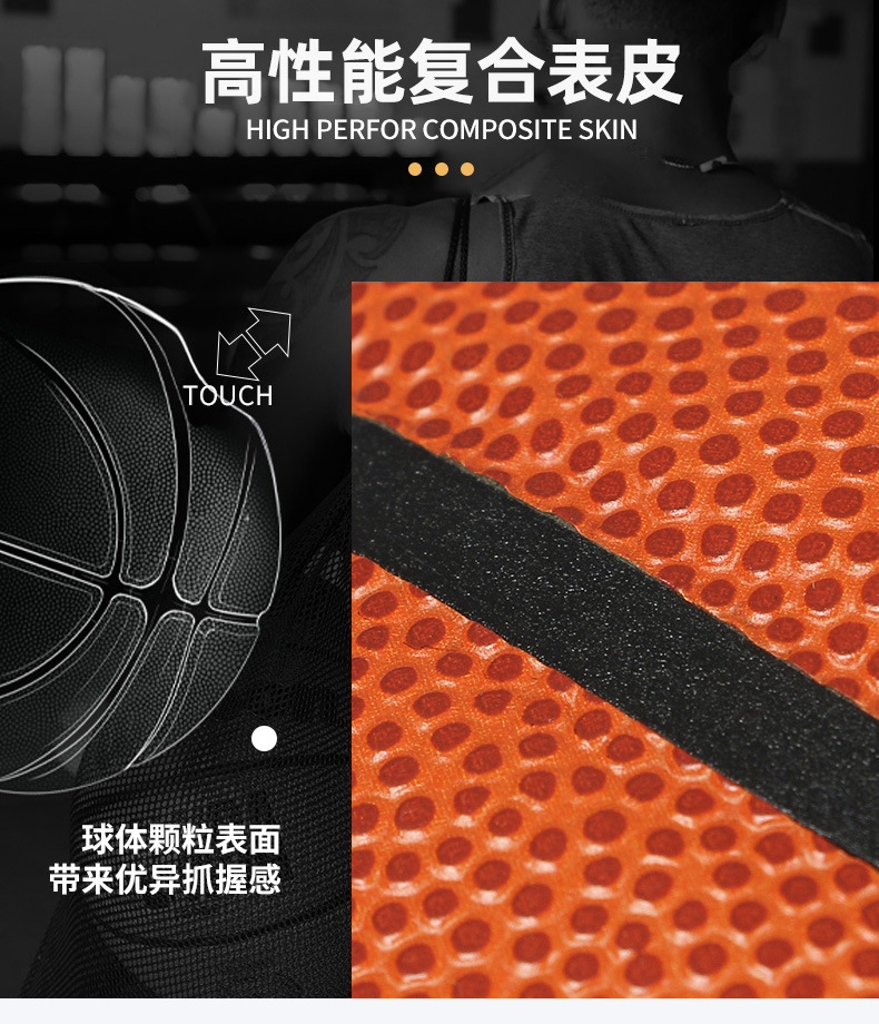 7号篮球PU软皮吸湿吸汗篮球立体英文装饰不易滑落青少年成人篮球详情6