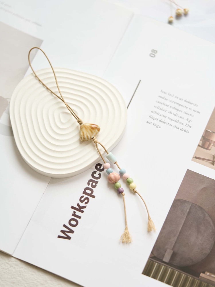 不掉色热销手机链挂件小物品陶瓷原创手机链串珠混款串珠手机链详情2