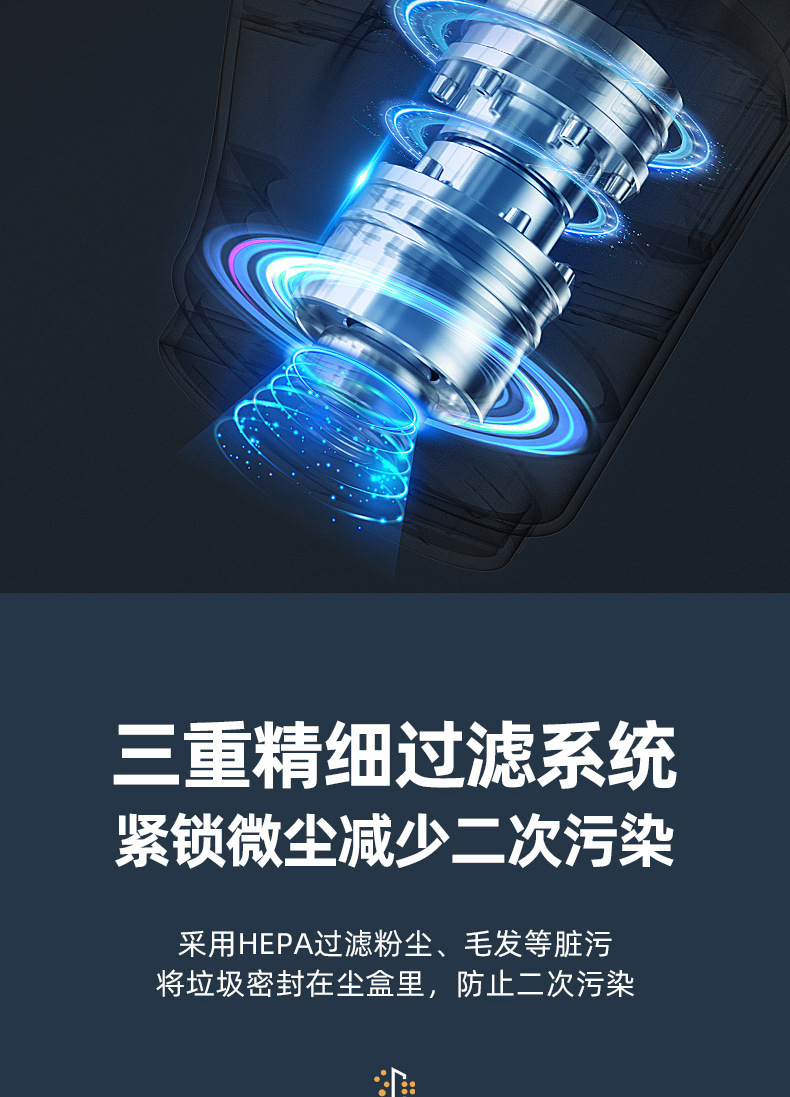 Wireless charging vacuum cleaner, household car vacuum cleaner with strong suction power, portable handheld high-power vacuum cleaner for cross-border use pic 16