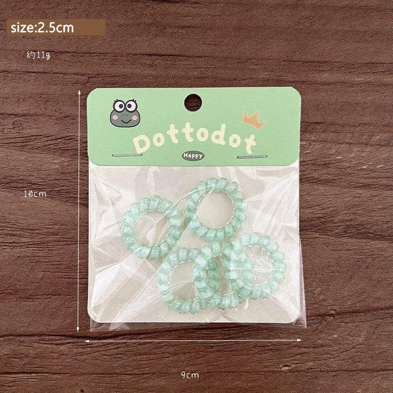 Thumb color mini telephone line hair band, hair accessory, hair tie, high elasticity, no damage to hair, fresh and versatile hair accessory pic 9