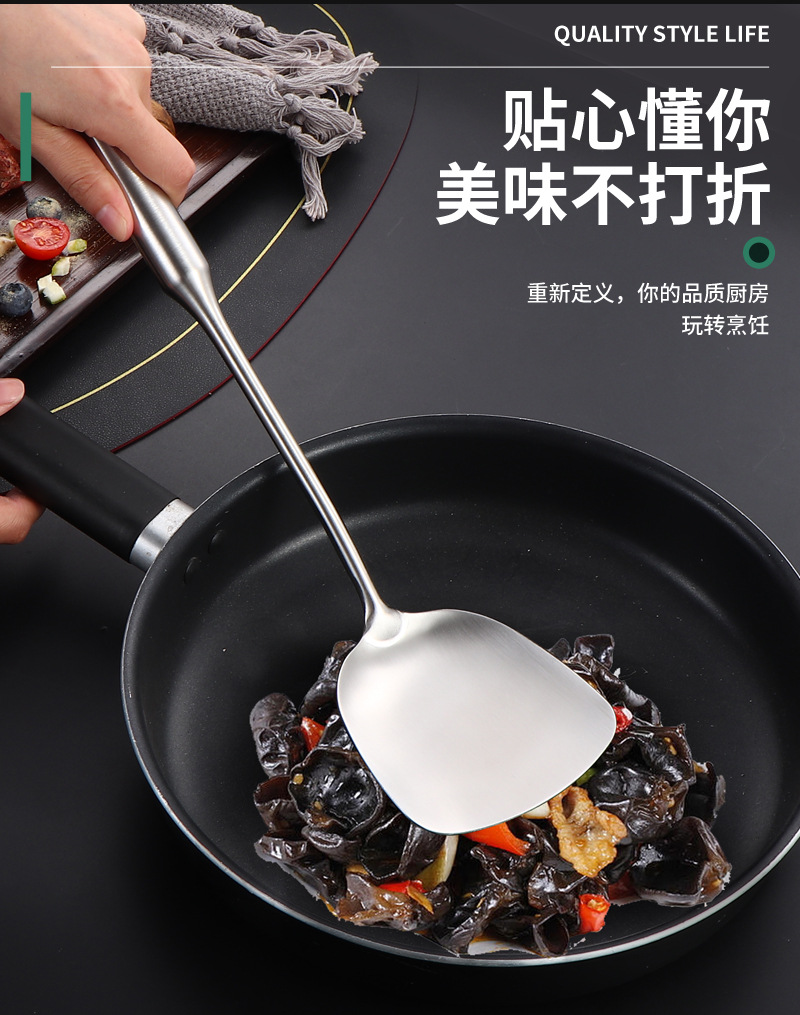 跨境304不锈钢厨房用具套装烹饪工具铲勺肉叉食物夹土豆压搅拌器详情4