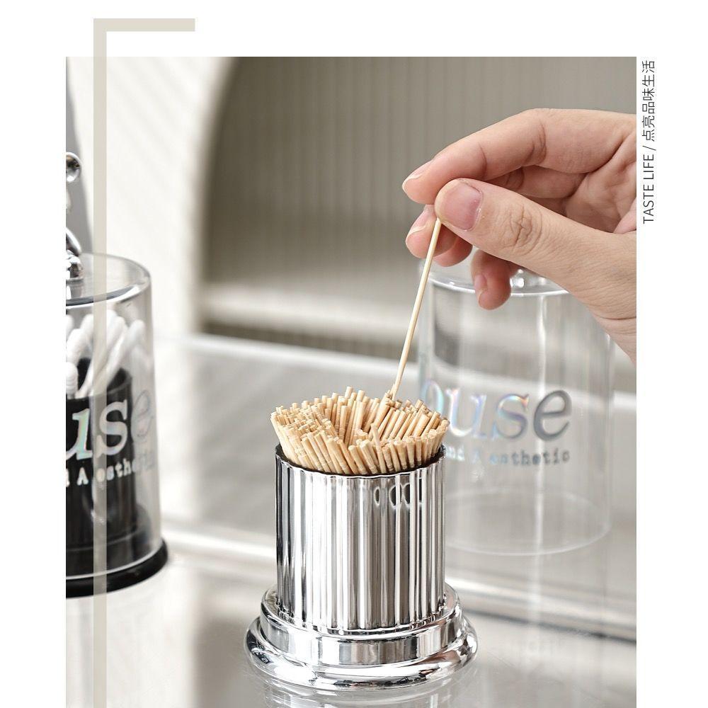 ins轻奢网红小熊牙签盒可爱牙签筒棉签盒牙线盒桌面收纳牙签罐详情4